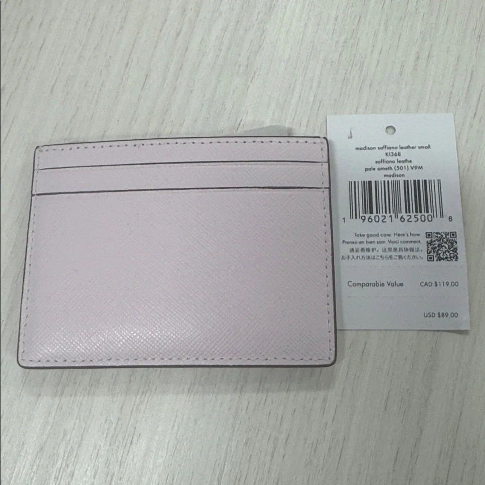 Kate Spade Madison Saffiano Leather Card Holder – Pale Amethyst - Picture 2 of 2
